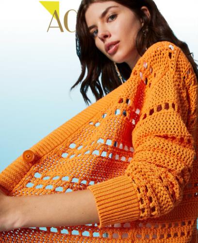 CÁRDIGAN TWINSET DE PUNTO CALADO ORANGE