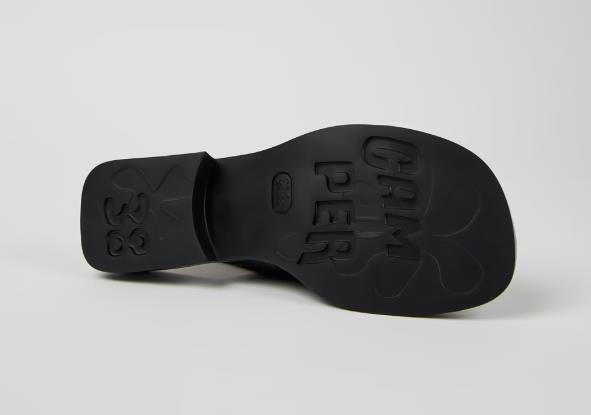 Sandalias CAMPER DANA de piel negra para mujer.
