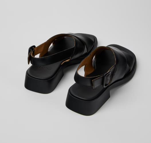 Sandalias CAMPER DANA de piel negra para mujer
