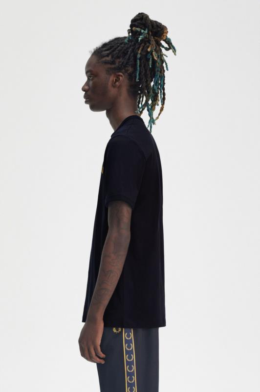 CAMISETA FRED PERRY RINGER NAVY