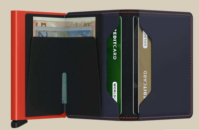 SLIMWALLET SECRID MATTE NIGHTBLUE&ORANGE