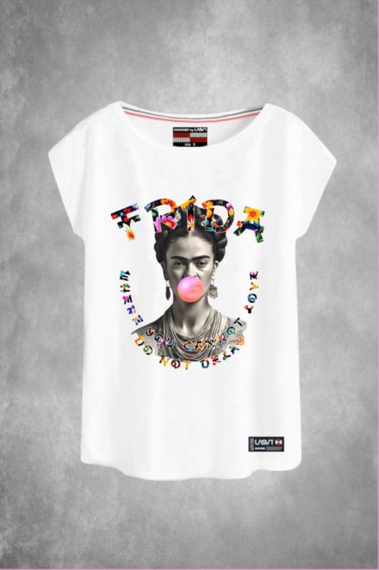 Camiseta de mujer LaSaL FRY blanco