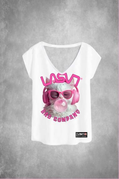 Camiseta de mujer LaSaL CAT blanco