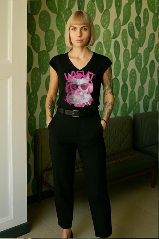 Camiseta de mujer LaSaL CAT negro