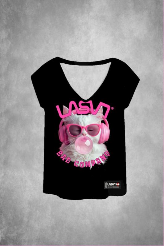 Camiseta de mujer LaSaL CAT negro