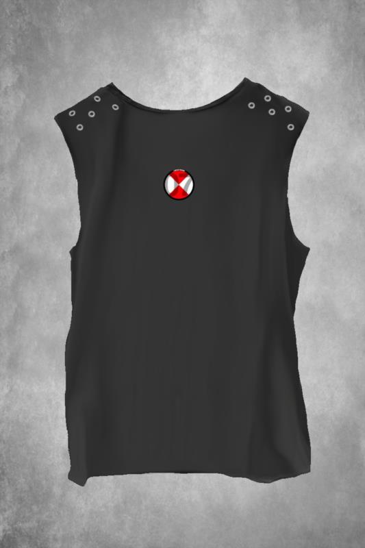 Camiseta de mujer LaSaL JOKE negro desgastado