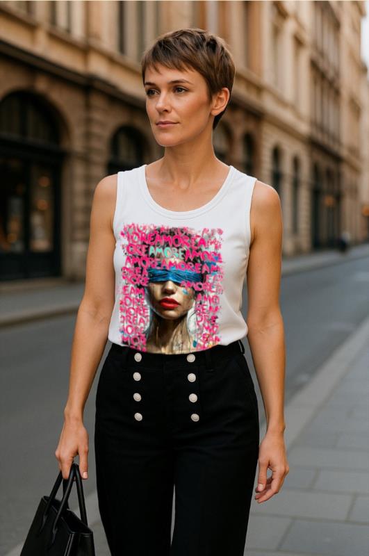 Camiseta de mujer LaSaL AMORE blanco