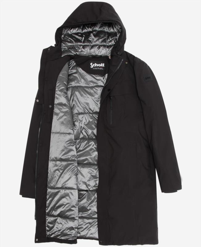 Chaqueta larga para hombre SCHOTT con capucha