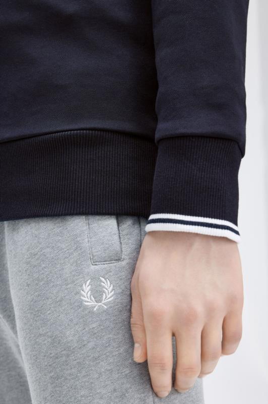 Sudadera FRED PERRY con media cremallera MARINO