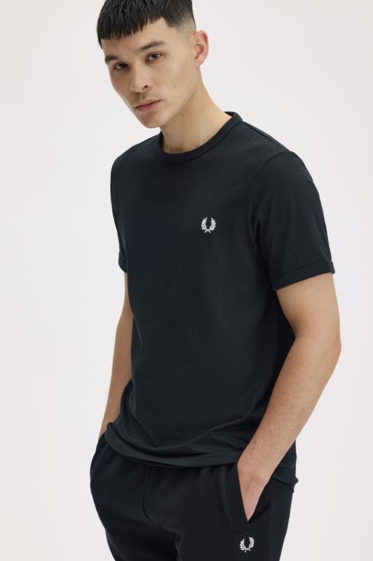 Camiseta ringer FRED PERRY BLACK