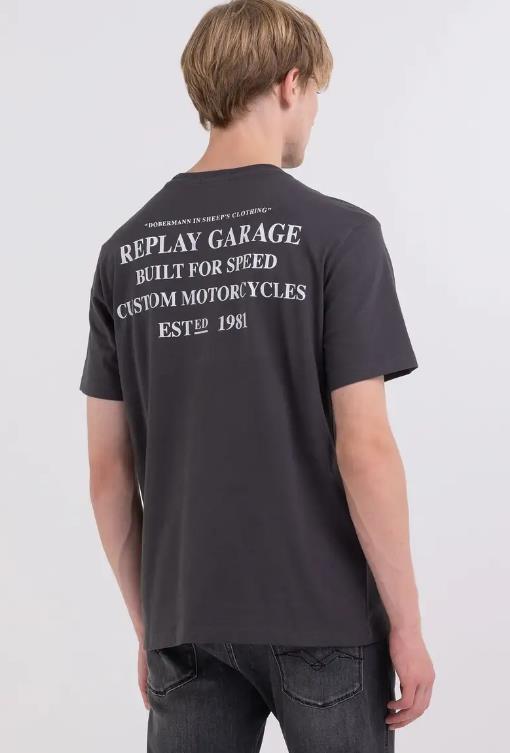 CAMISETA PARA HOMBRE REPLAY CON ESTAMPADO MOTORCYCLE