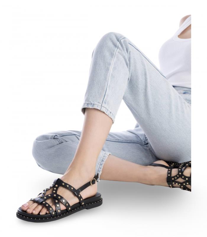 Sandalia Mujer CARMELA PIEL NEGRO