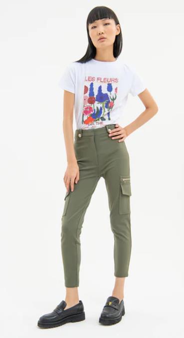 PANTALÓN PARA MUJER FRACOMINA CARGO LEGGINS GREEN ARMY