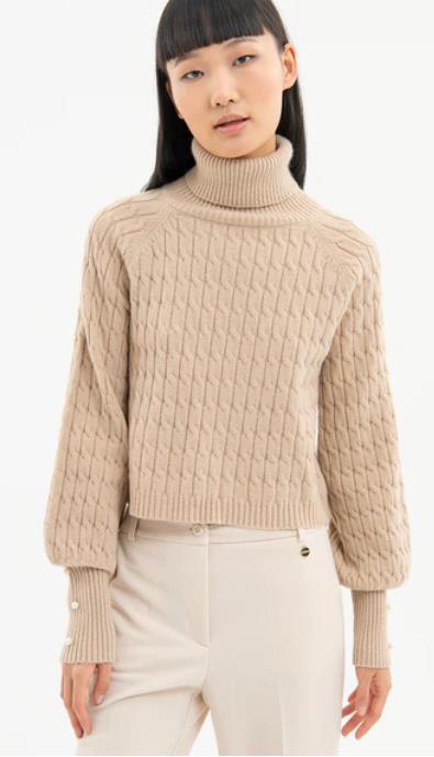 CARDIGAN FRACOMINA KNITTED CARDIGAN MUD