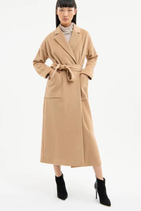 ABRIGO PARA MUJER FRACOMINA COAT WITH NELT CAMEL
