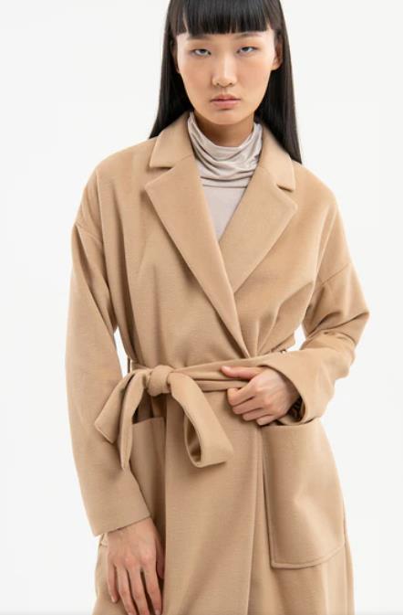 ABRIGO PARA MUJER FRACOMINA COAT WITH NELT CAMEL