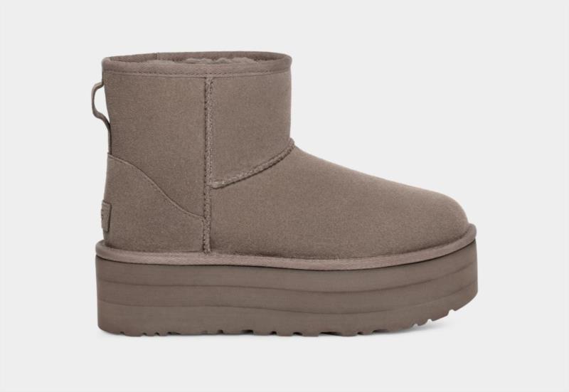Botas Con Plataforma Classic Mini Smoke Plume