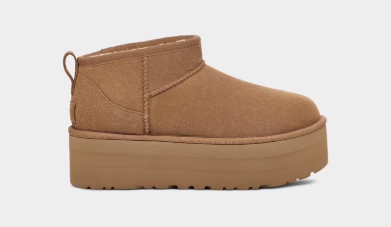 Botas Mujer Ugg Con Plataforma Classic Ultra Mini Chestnut