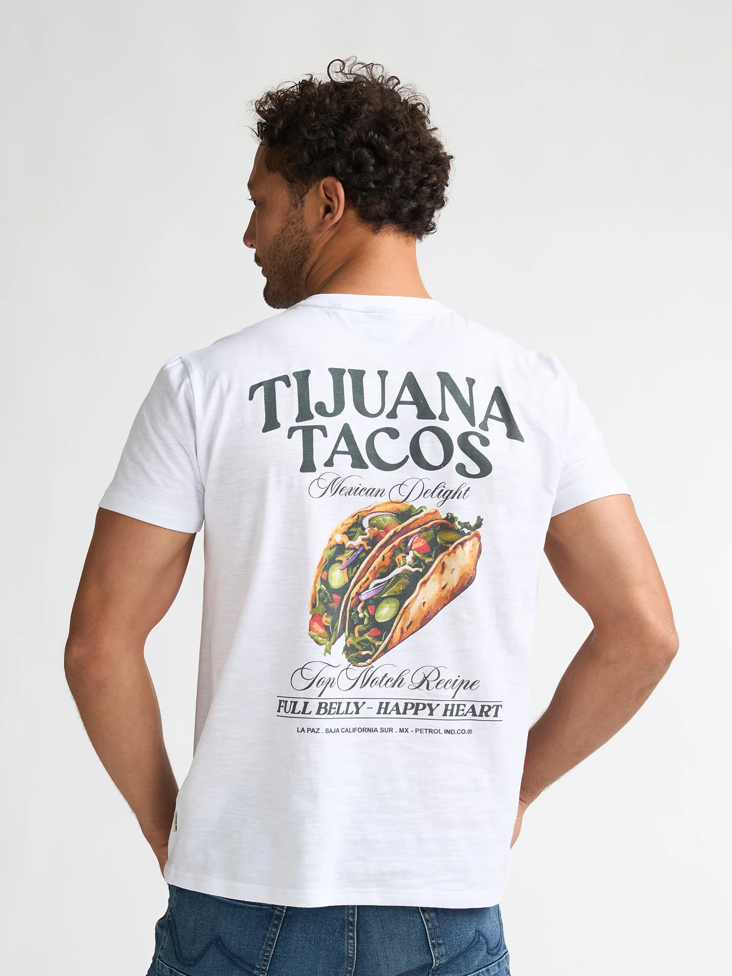 Camiseta con estampado en la espalda Tijuana WHITE