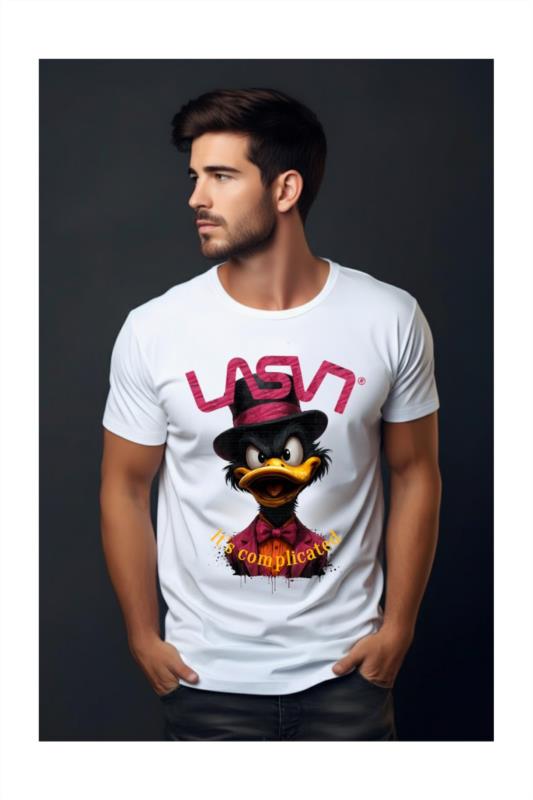 Camiseta de hombre LaSaL COMPLICATED Blanco