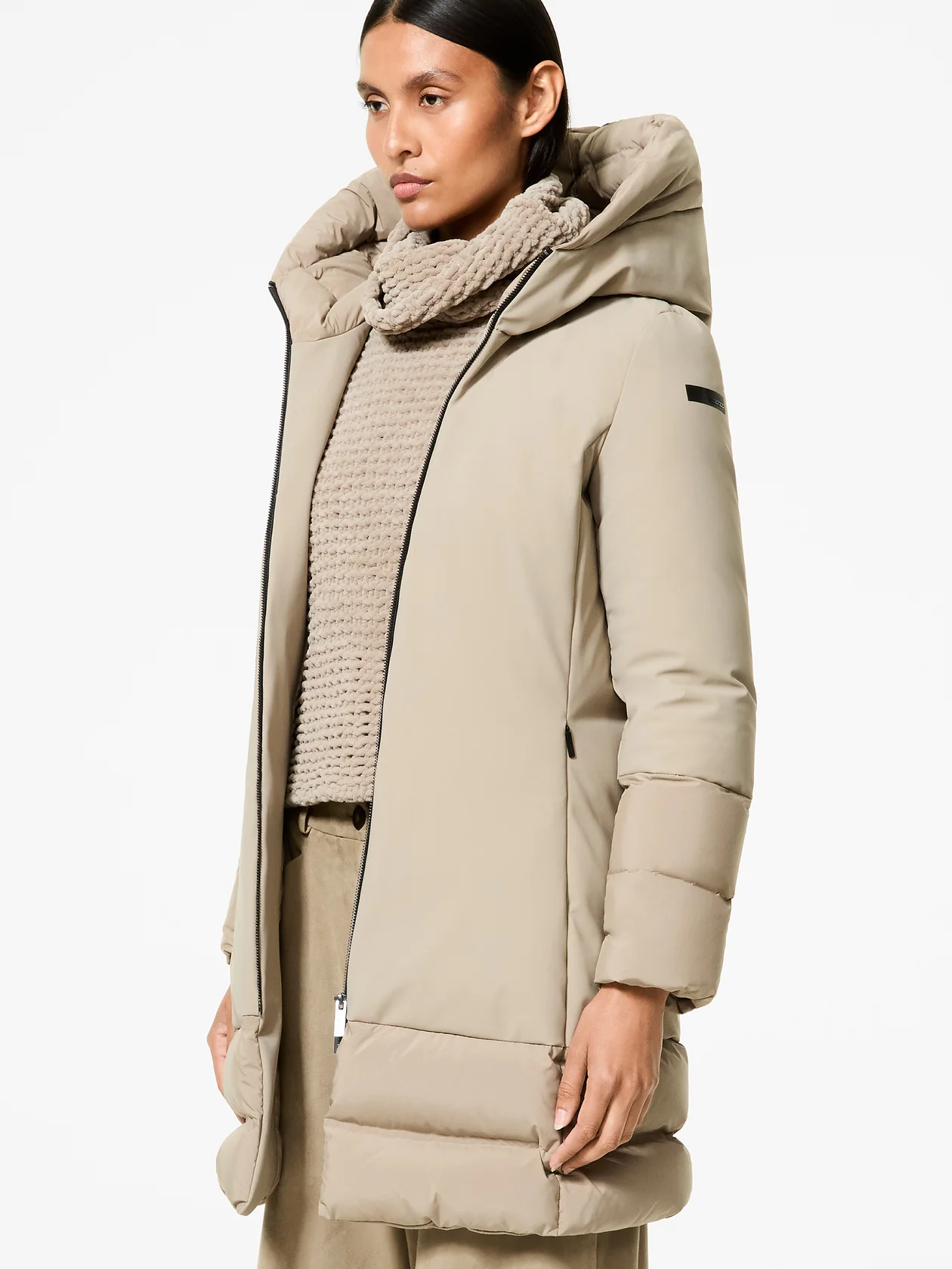 Chaqueta larga híbrida de invierno para mujer Surflex