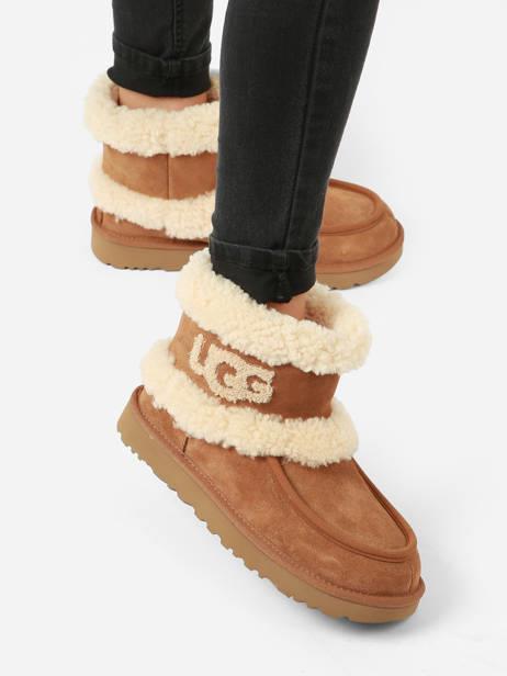 Bota Mujer Ugg Ultra Mini Fluff Chestnut