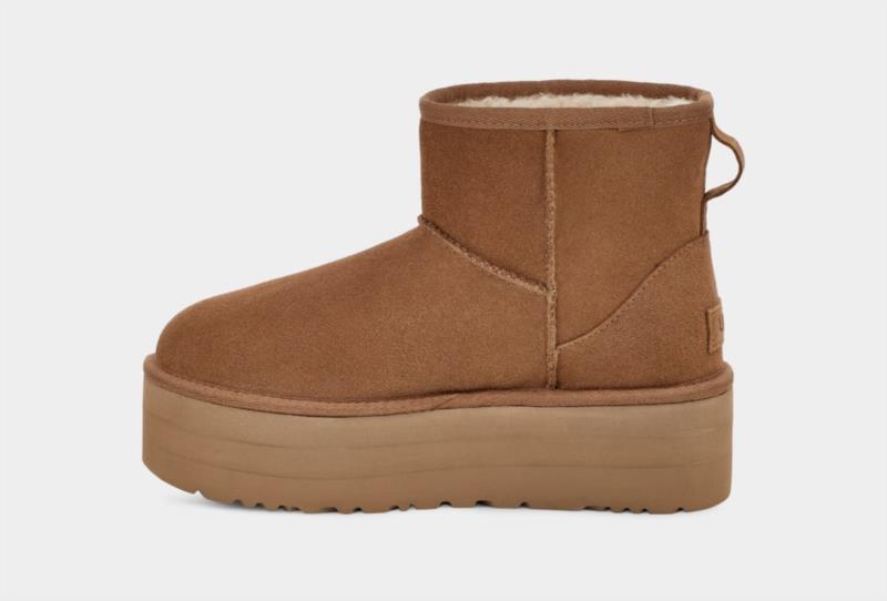 Botas Mujer Ugg Con Plataforma Classic Mini Chestnut