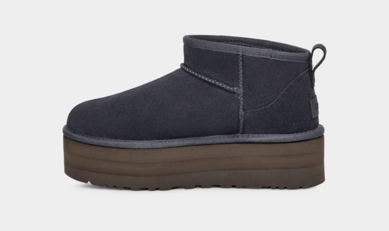 Botas Mujer Ugg Con Plataforma Classic Ultra Mini Eve Blue