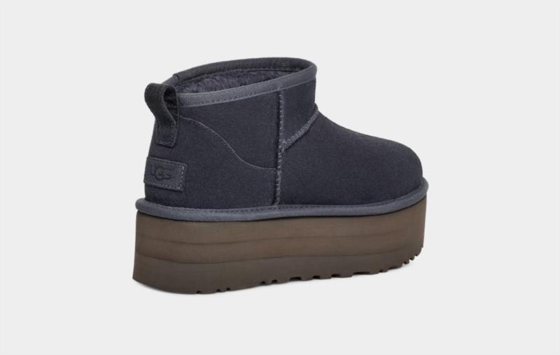 Botas Mujer Ugg Con Plataforma Classic Ultra Mini Eve Blue