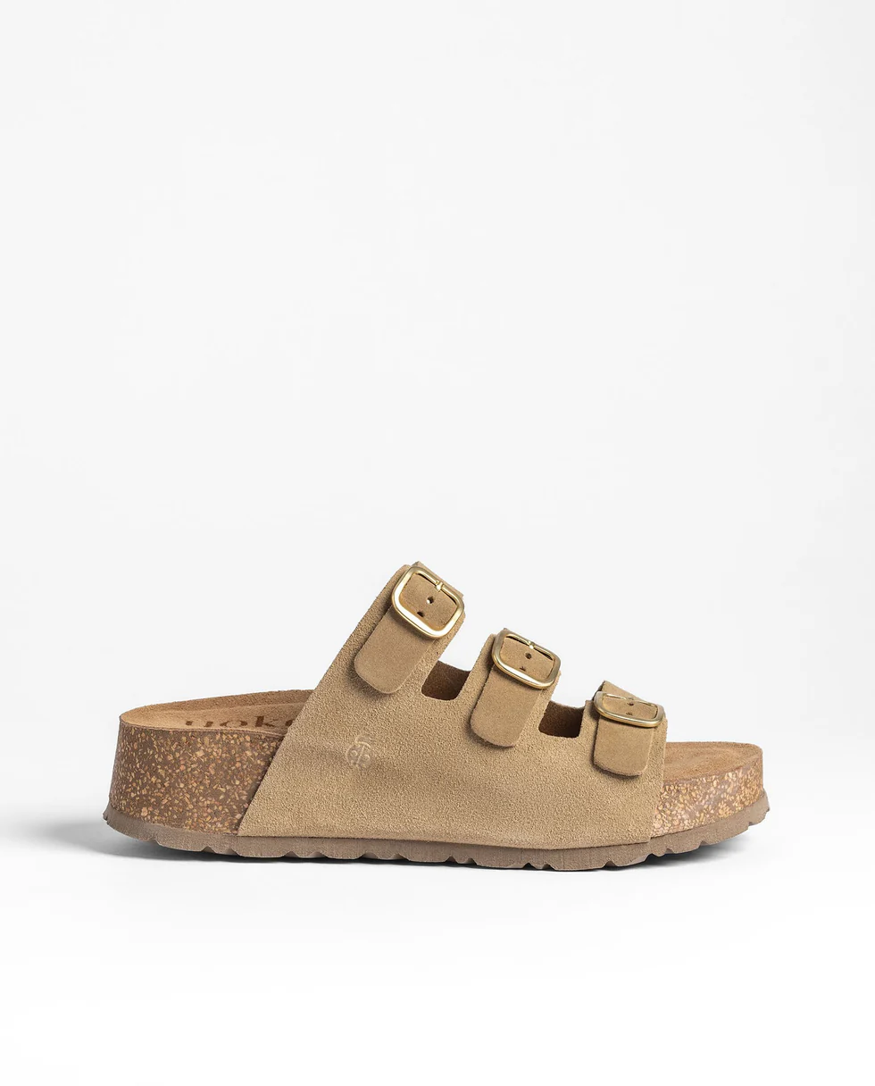 Sandalia de plataforma WIWI-263 BEIG