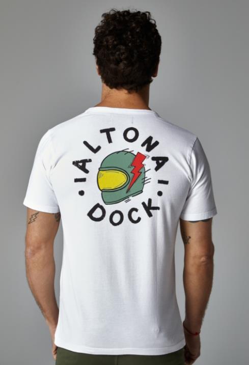 CAMISETA PARA HOMBRE AZUL ALTONADOCK BURDEOS