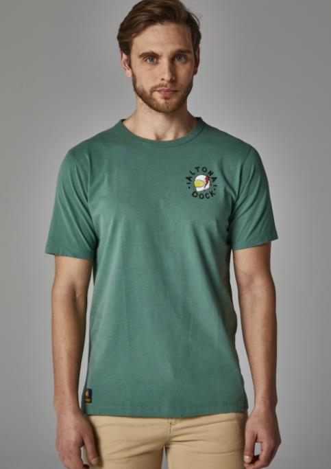 CAMISETA PARA HOMBRE BLANCO ALTONADOCK SERIGRAFIA CASCO BLANCO