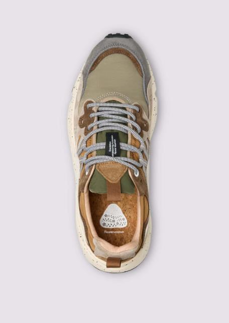 YAMANO 3 MAN Suede and technical fabric sneakers - Dark grey