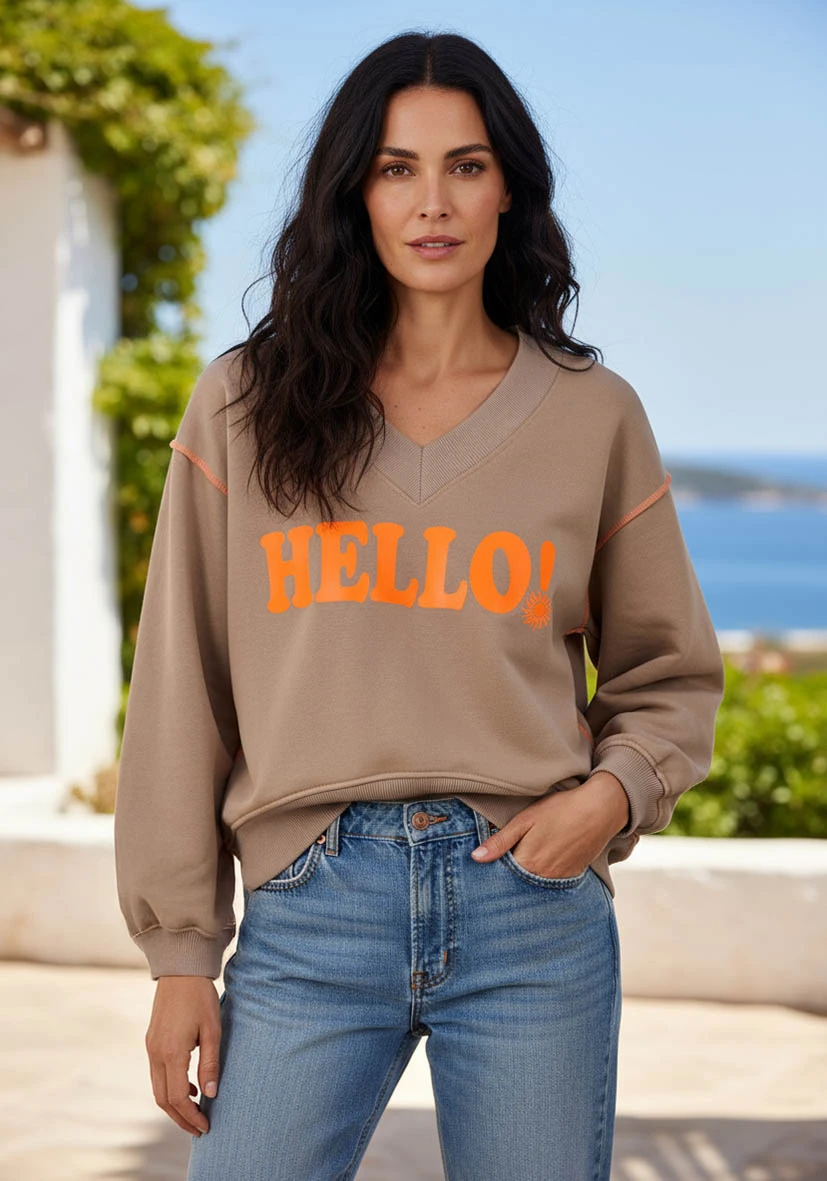 V Neck Paradise of Love sand