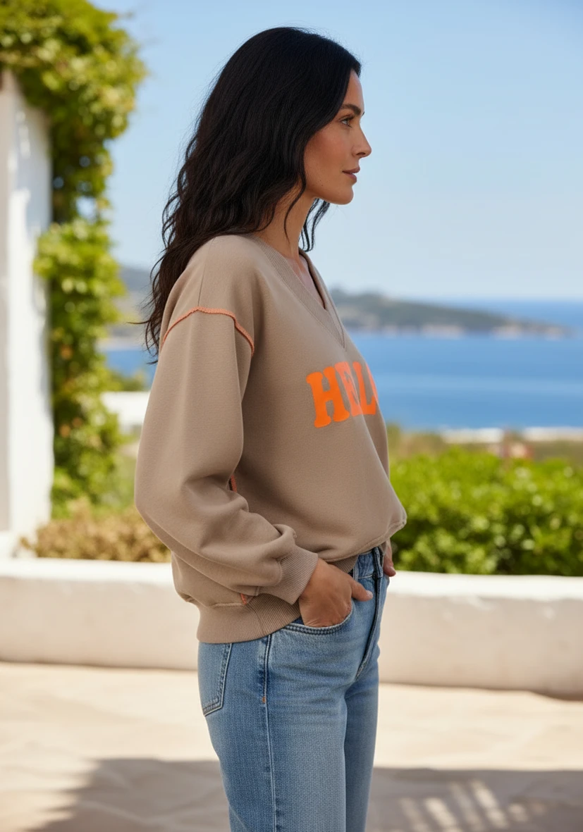 V Neck Paradise of Love sand