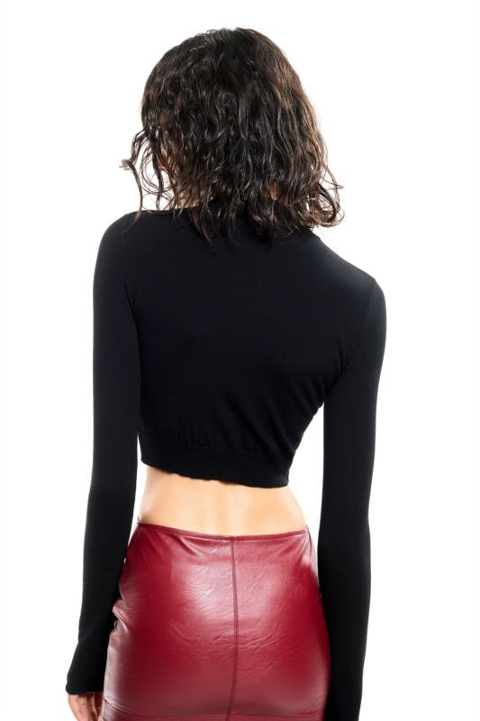 TOP ANIYE BY CROP TOP BLACK KITTY