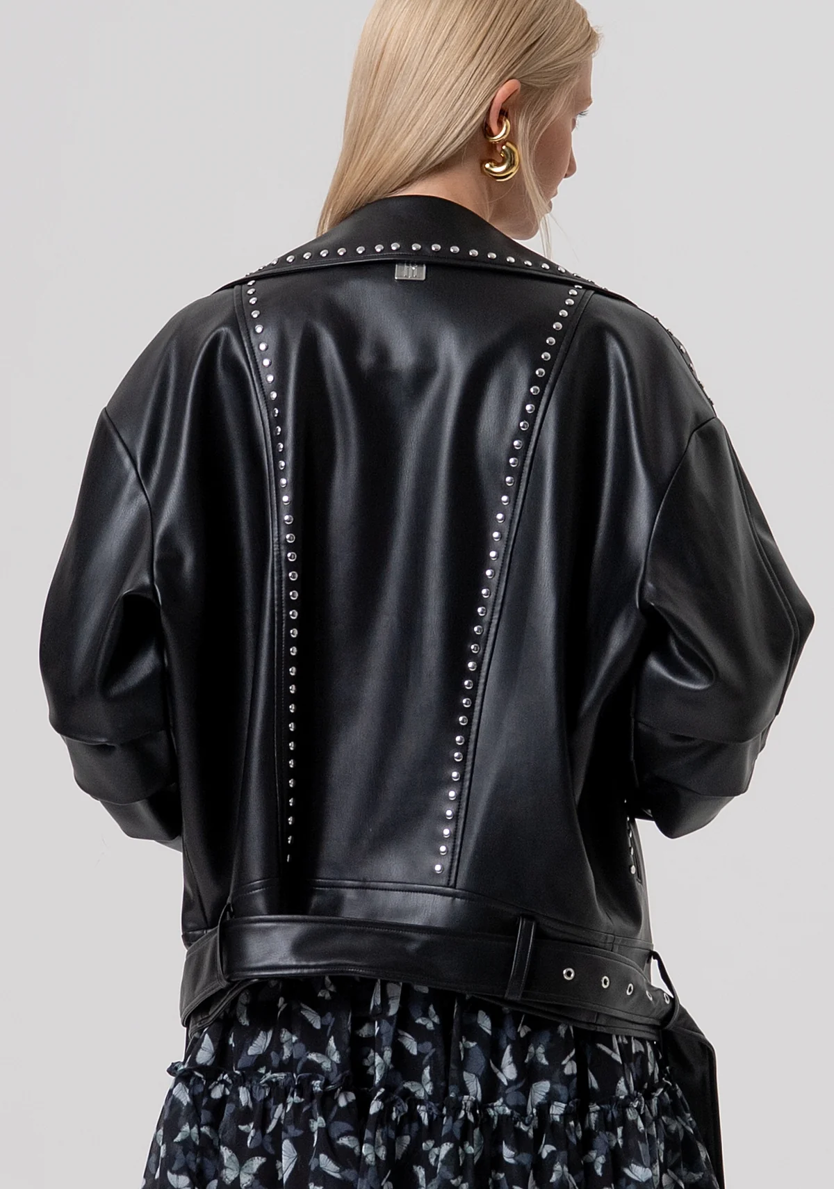 OVER SHORT BIKER JACKET BLACK