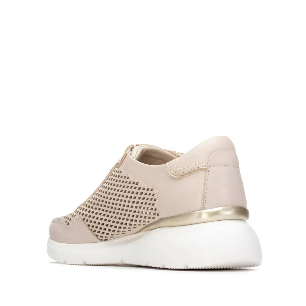 ZAPATILLA DE PIEL MUJER CARMELA BEIG