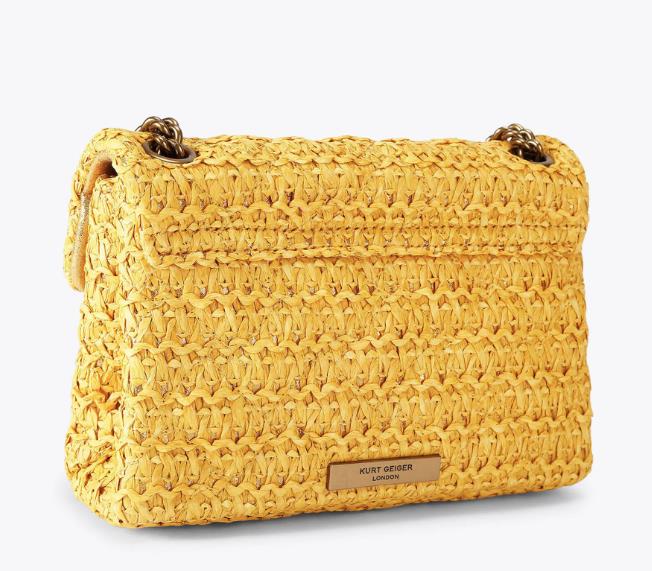 Bolso rafia mini Kensington yellow