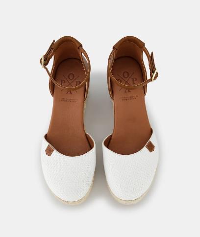 SANDALIA POPA CANTALAR SNAKE WHITE