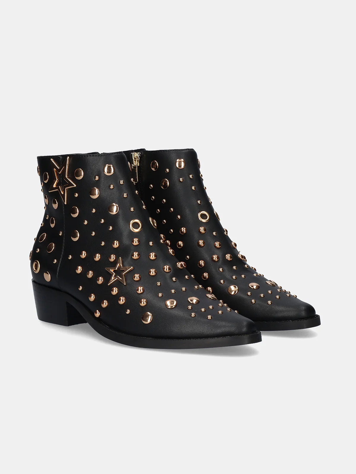BOTIN MILAN-060 CUERO NEGRO-ORO