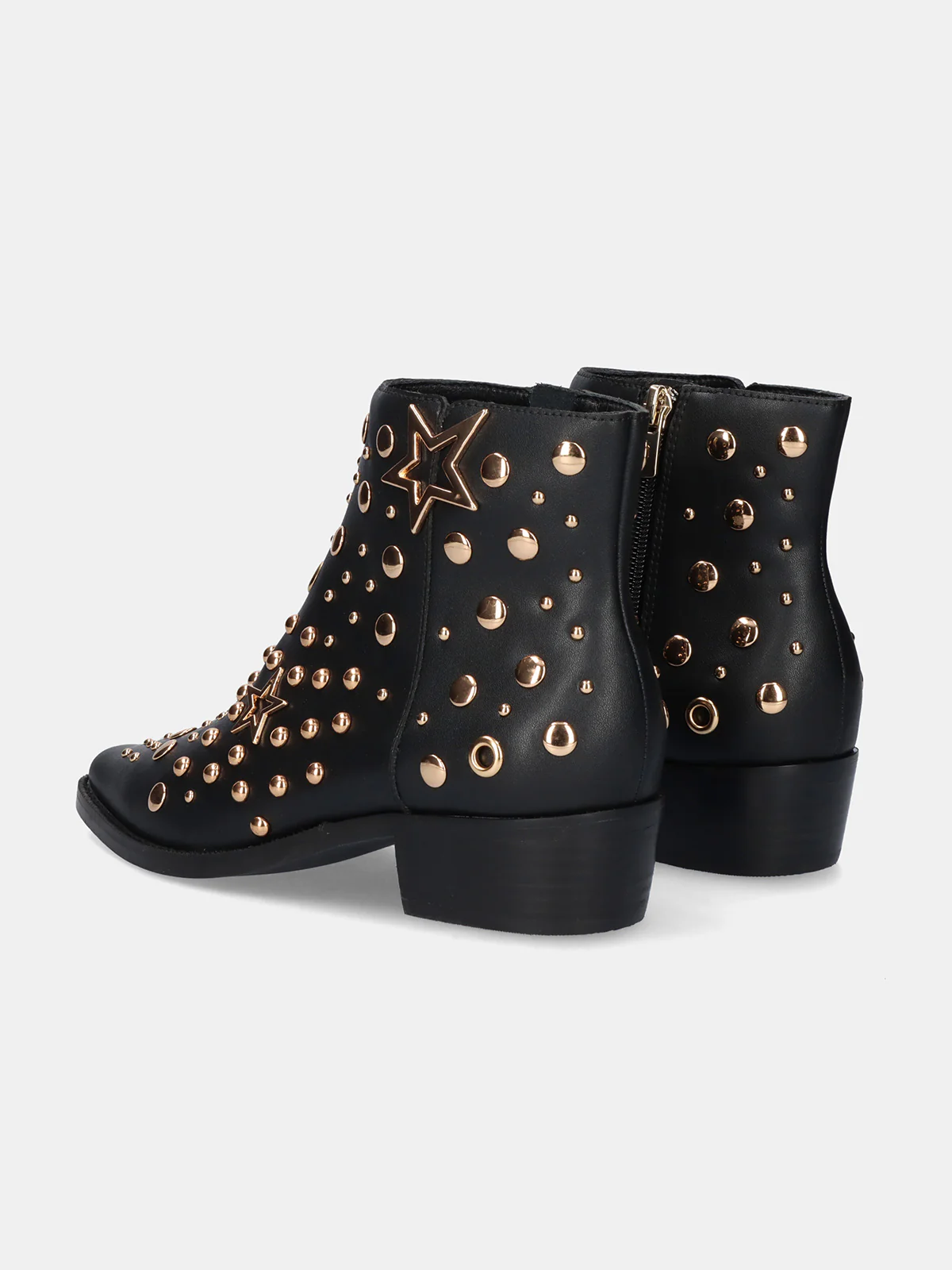 BOTIN MILAN-060 CUERO NEGRO-ORO