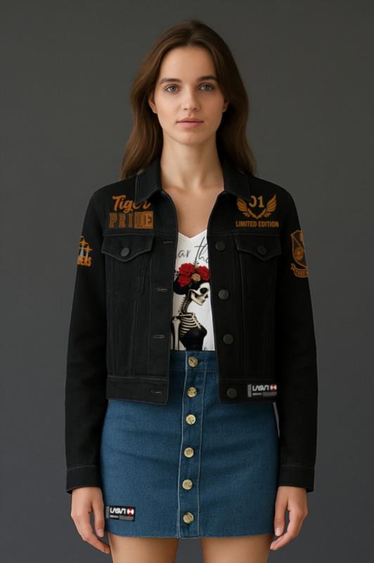 Cazadora denim de mujer LaSaL PILOT negro