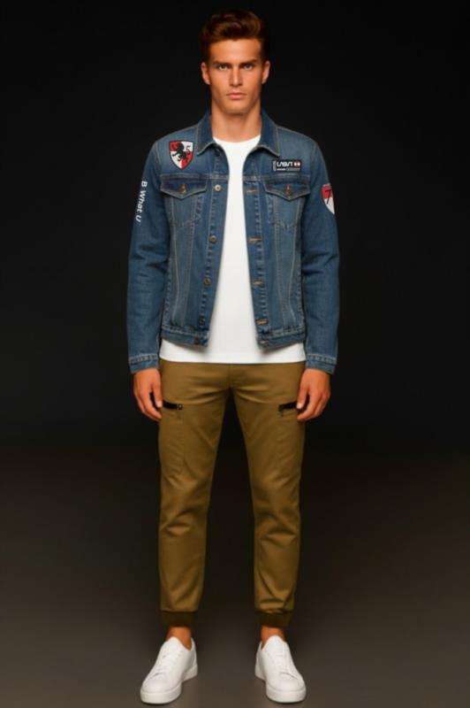 Cazadora vaquera de hombre LaSaL LIONS azul