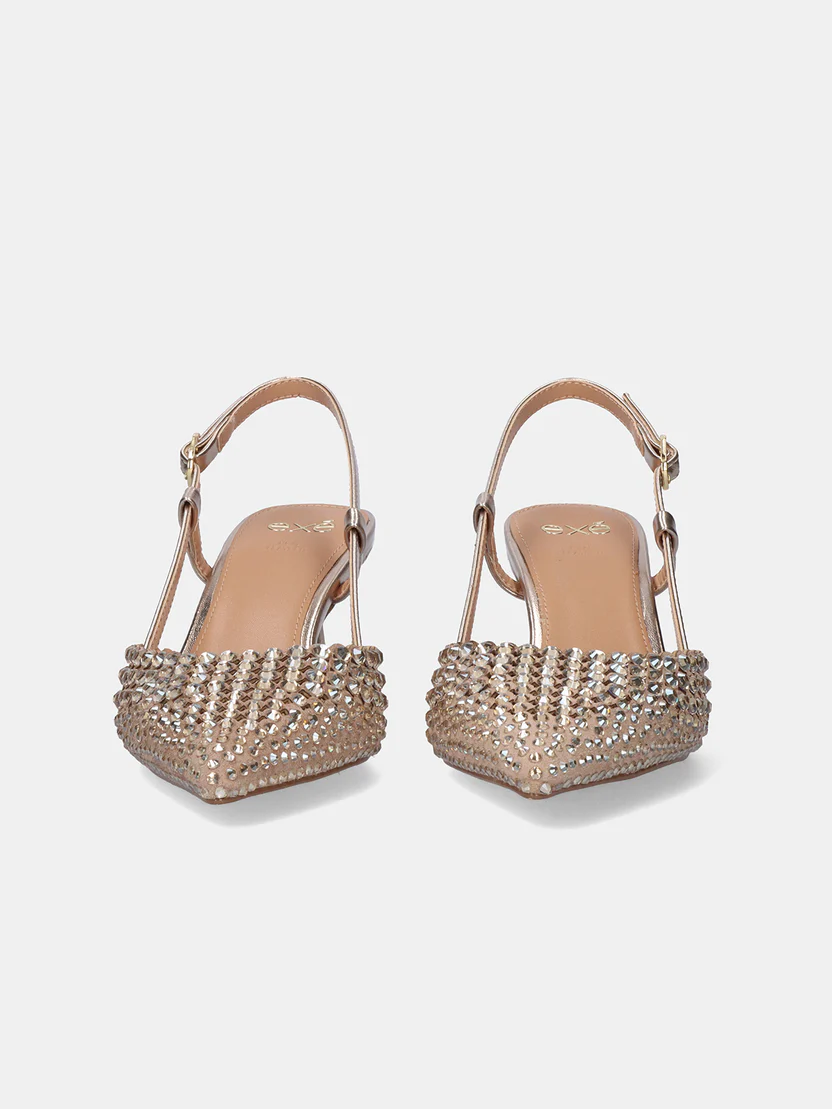 SANDALIA ALISA-410 STRASS GOLD
