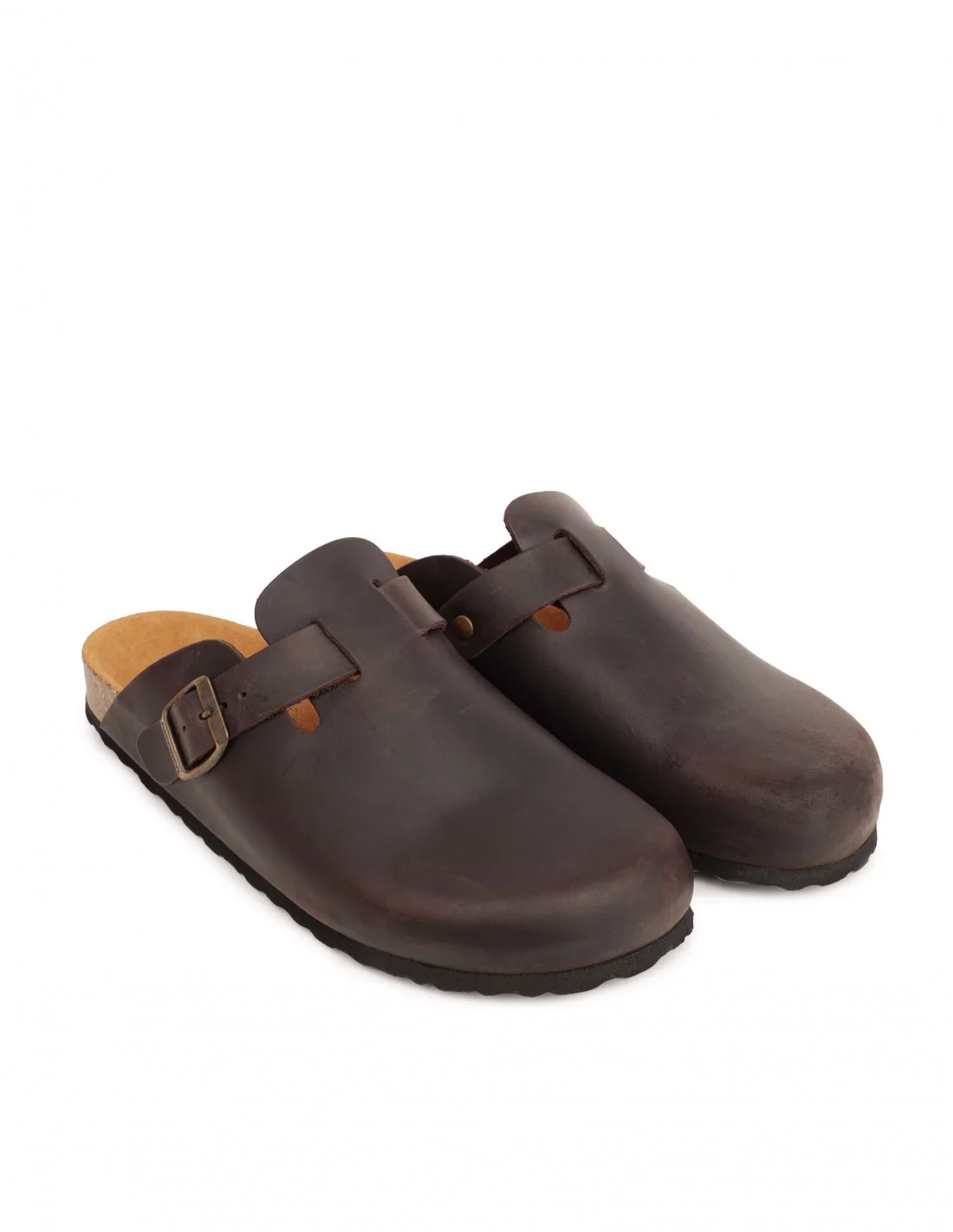 ZUECO MUJER PIEL CHOCO