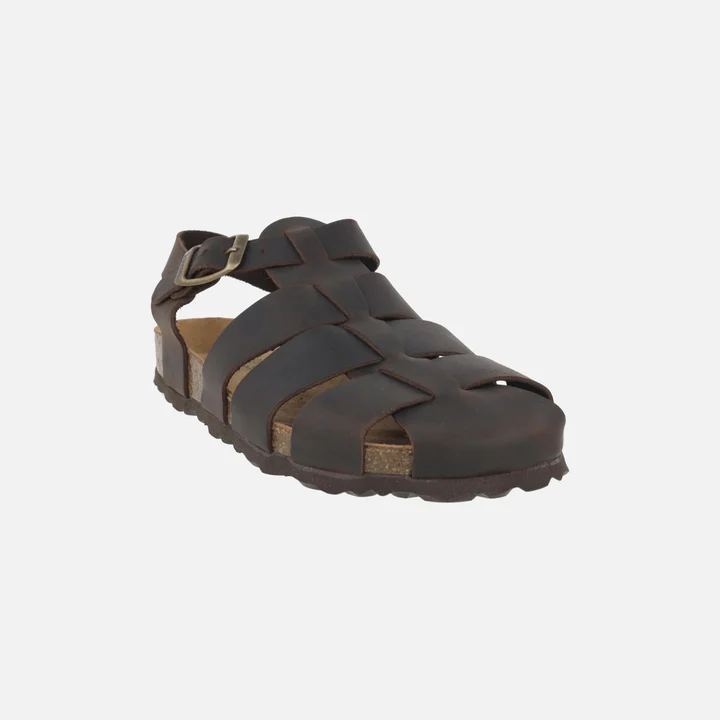 SANDALIA BIO MUJER PIEL CHOCO