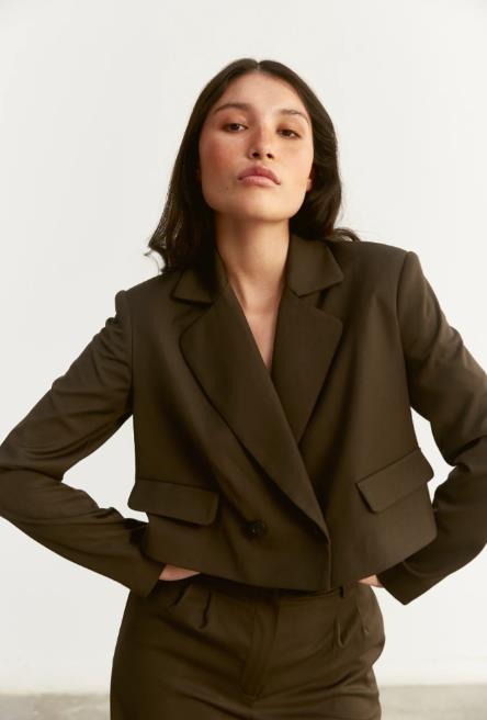 CHAQUETA PARA MUJER NAME THE BRAND JIMENA CHOCOLATE