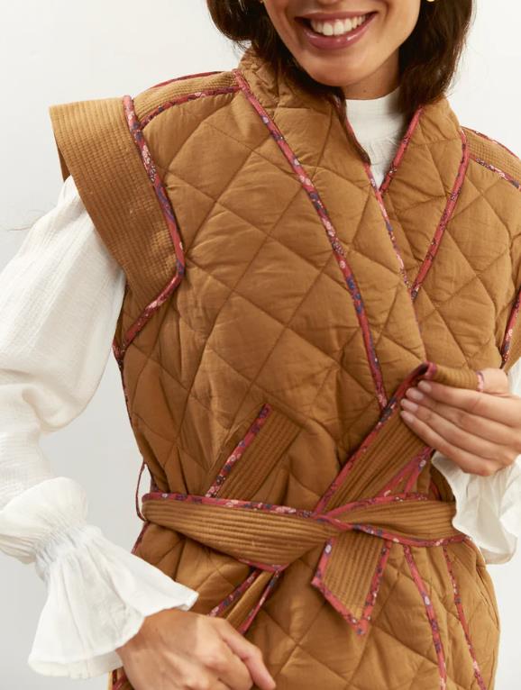 CHALECO NAME THE BRAND MARINA CARAMEL