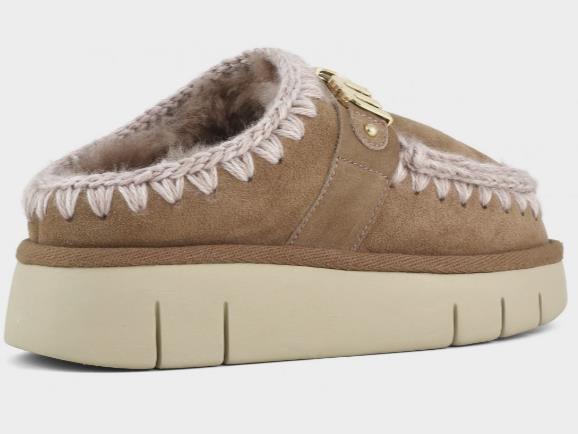 ZUECO PARA MUJER ESKIMO BOUNCE CLOG METAL LOGO PINK BROWN